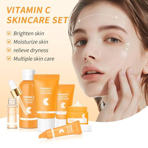 Skin Care Set, Vitamin C Facial Kit for Women, Face Skin Care - Product Imagery