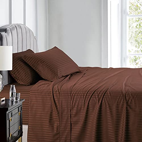 Royal Hotel Twin XL Sheets Set, 600 Thread Count Cotton Sateen, - Product Imagery