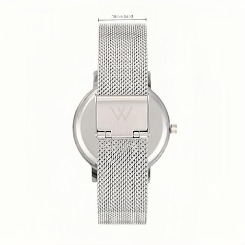 Large face Numbers Womens Watch - Interchangeable Metal Strap - - Product Imagery