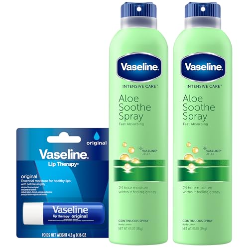Vaseline Aloe Soothe Spray 2-Pack, Soothes Dry, Irritated Skin, - Product Imagery