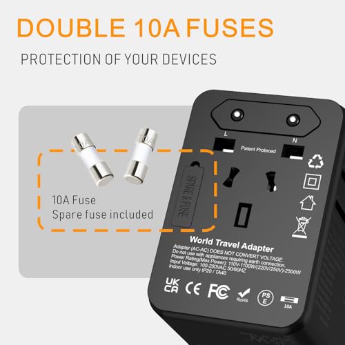 Universal Travel Adapter-35W International Power Adapter, PD&QC - Product Imagery