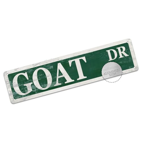 Goat Street Sign Funny Aluminum Plate Goat Décor Goat Lover Gift - Product Imagery