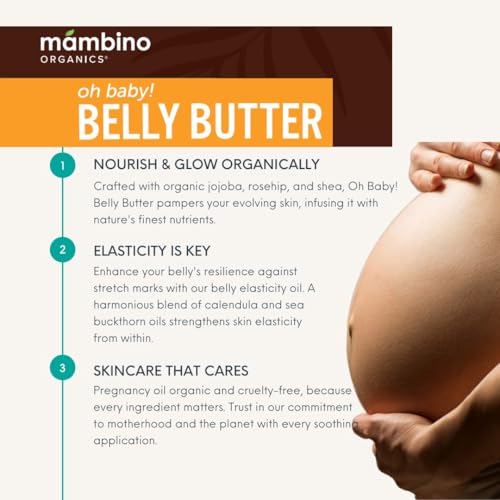 Mambino Organics Oh Baby! Belly Butter, Belly Balm for Pregnant - Product Imagery
