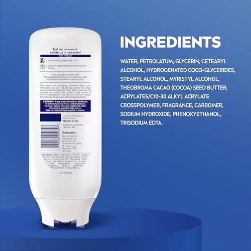 NIVEA Nourishing In Shower Body Lotion, Cocoa Butter, Multi, 3 x - Product Imagery