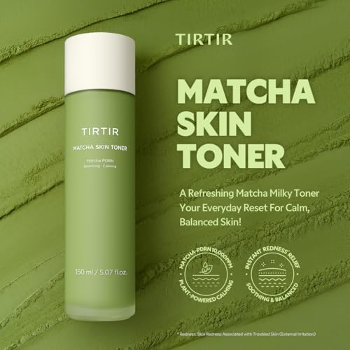TIRTIR Matcha PDRN Skin Toner 5.07 Fl Oz | Hydrating Korean - Product Imagery
