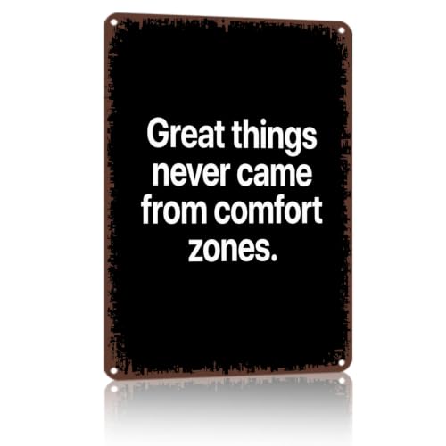 8x12 Inch Aluminum Metal Motivational Poster, Great Things - Product Imagery