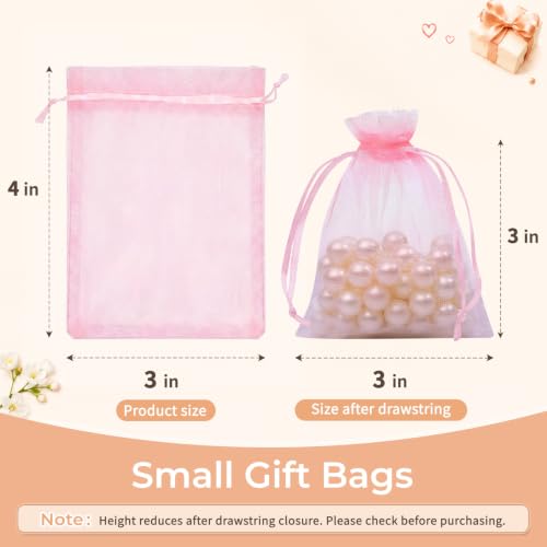50PCS Organza Bags 3x4 Multicolor, Small Gift Bags for Jewelry - Product Imagery
