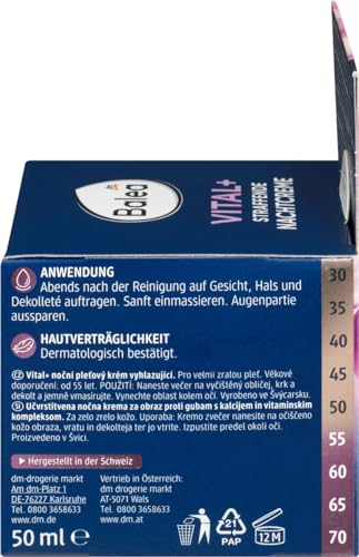 Balea Vital+ Intensive Night Cream for Very Mature Skin (55+ to - Product Imagery