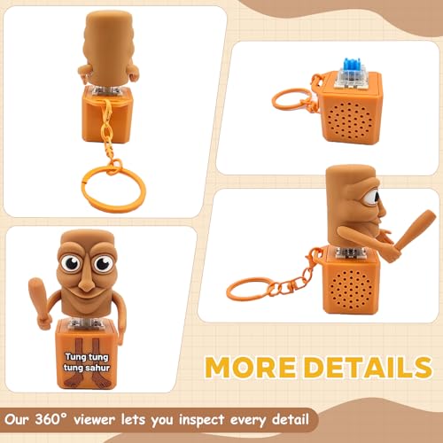 Tung Tung Tung Sahur Brainrot Clicker Fidget, Sound and LED Light - Product Imagery