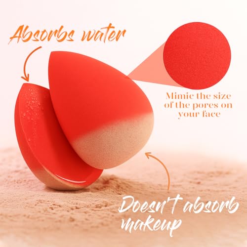 BEAKEY Makeup Sponge Set, 5 Pack Foundation Beauty Sponges & - Product Imagery