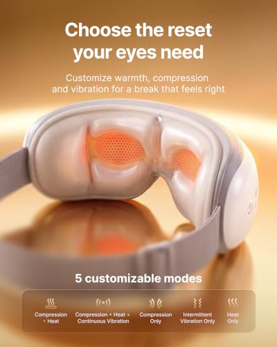 RENPHO Eyeris 1 Eye Massager with Heat, Heated Massage Eye Mask - Product Imagery