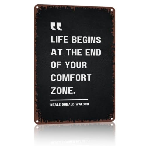 8x12 Inch Metal Tin Sign, Inspirational Quote Wall Art, - Product Imagery