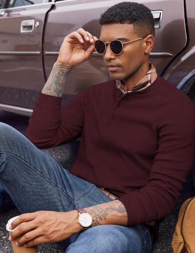 COOFANDY Mens Henley Shirts Long Sleeve Button T Shirts Casual - Product Imagery
