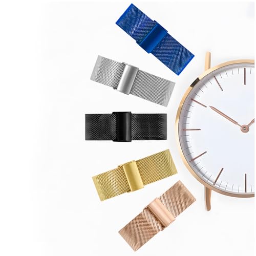 TStrap Mesh Watch Band Metal - Black Quick Release Watch Bands - Product Imagery
