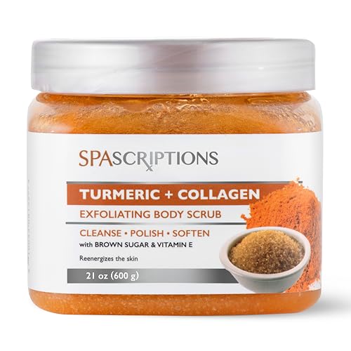 SpaScriptions Turmeric & Collagen Sugar Scrub - Brightening Body Scrub - SpaScriptions Official Product View 1