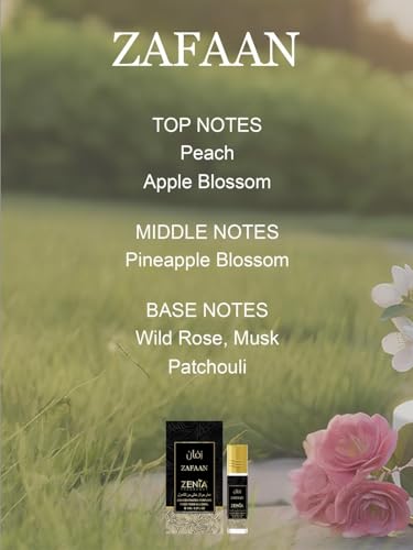 Zenia Zafaan Perfume Oil Roll-On – 6ml / 0.2oz | Long Lasting - Product Imagery