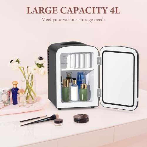 Xbeauty Retro Mini Fridge, Compact Refrigerator with 4L - Product Imagery