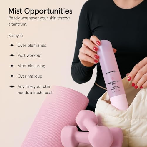 grace & stella Hypochlorous Acid Spray for Face - Body Acne - Product Imagery