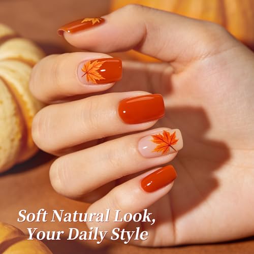 BORN PRETTY Fall Winter Gel Polish Pumpkin Orange Brown - Product Imagery