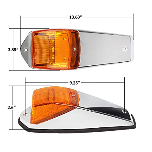 Partsam 5PCS 17LED Cab Marker Amber Top Roof Running Lights + - Product Imagery