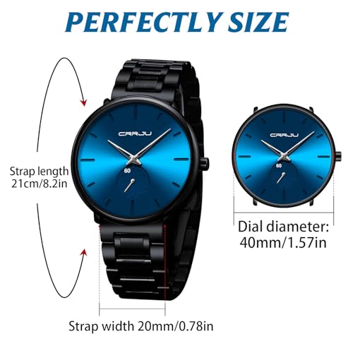 Mens Watches Ultra-Thin Minimalist Waterproof-Fashion Wrist - Product Imagery