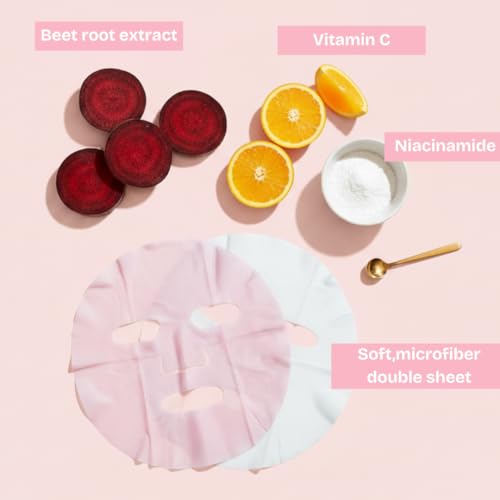 FACETORY I Pinky Promise, Korean Beetroot Face Mask, Radiant - Product Imagery