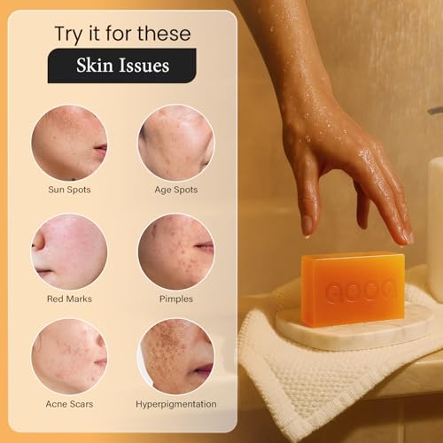 QOOQ Turmeric Kojic Acid Soap for Dark Spot Remover - Facial - Product Imagery