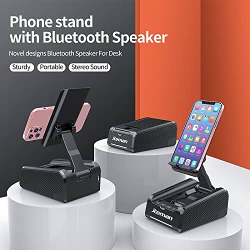 JTEMAN Cell Phone Stand with Bluetooth Speaker,Birthday Gifts - Product Imagery