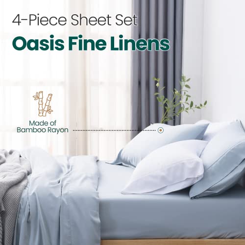 Oasis Cooling Sheet Set Cal King -, 100% Viscose, Silky Soft & - Product Imagery