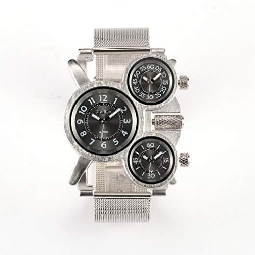 Oulm Military Watches with Three Movt Design and Stainless Steel - Product Imagery