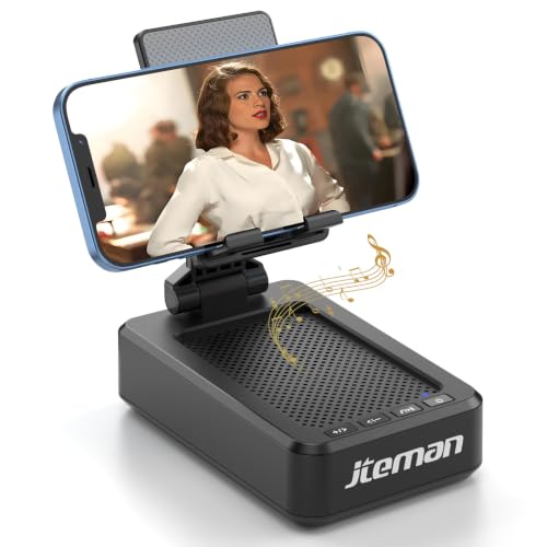 JTEMAN Cell Phone Stand with Bluetooth Speaker,Birthday Gifts - Product Imagery