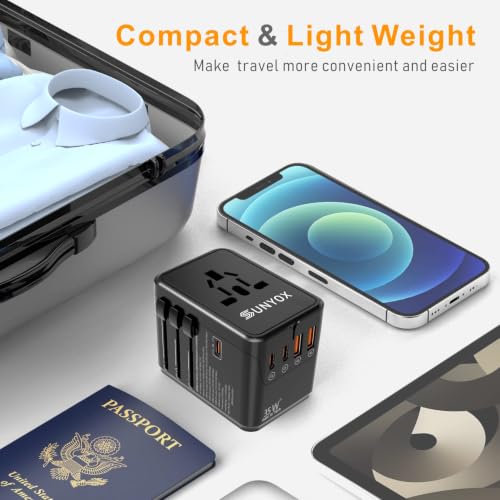 Universal Travel Adapter-35W International Power Adapter, PD&QC - Product Imagery
