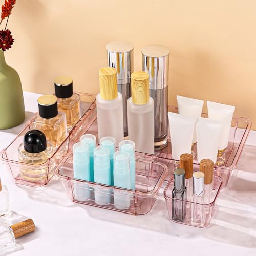25 Pcs Clear Drawer Organizer, Adjustable Drawer Storage Box, - Product Imagery