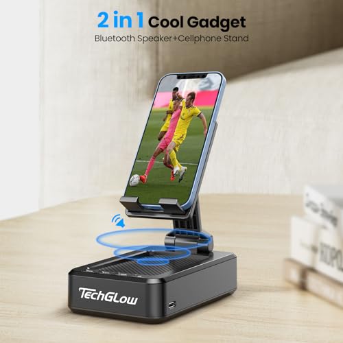 Gifts for Men Foldable Cellphone Stand with Bluetooth Speaker - Product Imagery