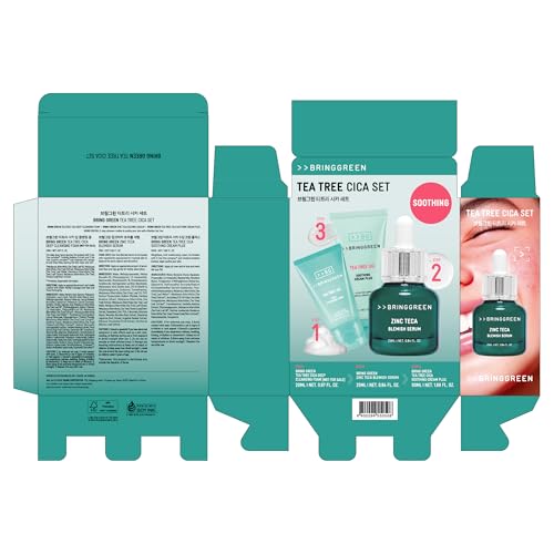 BRING GREEN TEA TREE CICA SET | Korean Skin Care Kit for Acne-... - Product Imagery