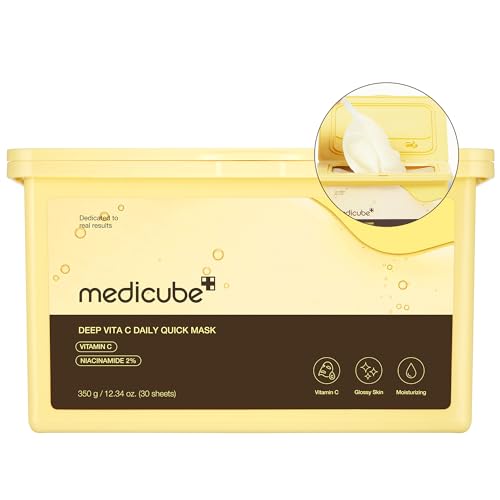 medicube Deep Vita C Daily Quick Sheet Masks, 30 Sheet, Value Siz - Product Imagery