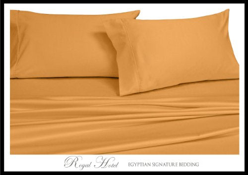 Royal Hotel 550 Thread Count Cotton Sateen Sheets Set, Solid, - Product Imagery