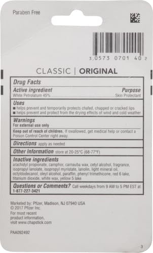 ChapStick Classic Original Lip Balm Tubes, Lip Care - 0.15 Oz - Product Imagery