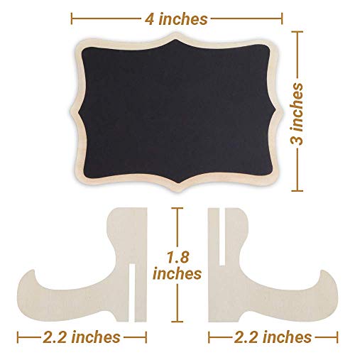 Mini Chalkboard Signs, 20 Pack Framed Small Chalk Board Food - Product Imagery