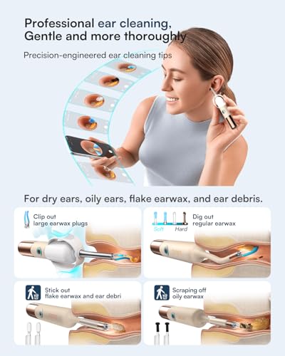 Bebird Earsight Ultra 2K Ear Wax Removal Tool Camera,Pain-Free - Product Imagery