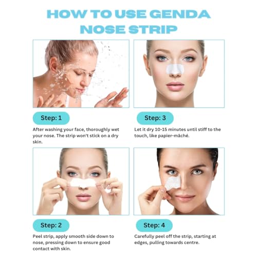 GENDA Blackhead Remover Nose Pore Strips for Deep Cleansing, - Product Imagery