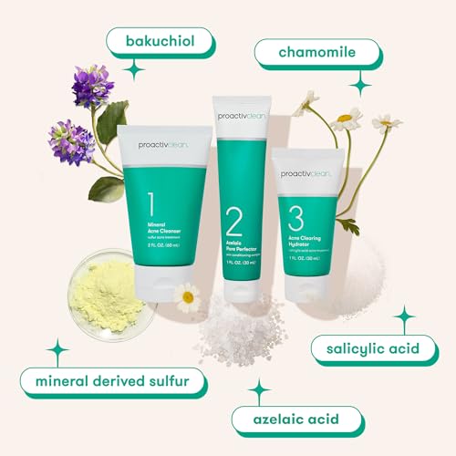 Proactiv Clean 3 Step Acne Routine w/ Pimple Patches- Sulfur - Product Imagery