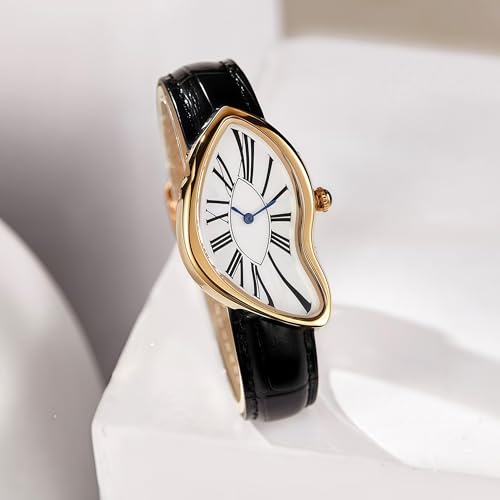 Gosasa Creative Melting Analog Quartz Watch, Leather or Steel - Product Imagery