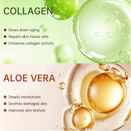 Pack of 20 Collagen Face Mask, Aloe Vera Polypeptide Collagen - Product Imagery