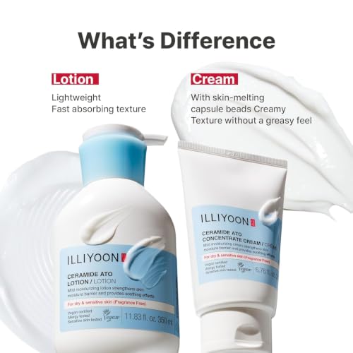 Illiyoon Ceramide Ato Concentrate Cream | Moisturizer for Dry & - Product Imagery