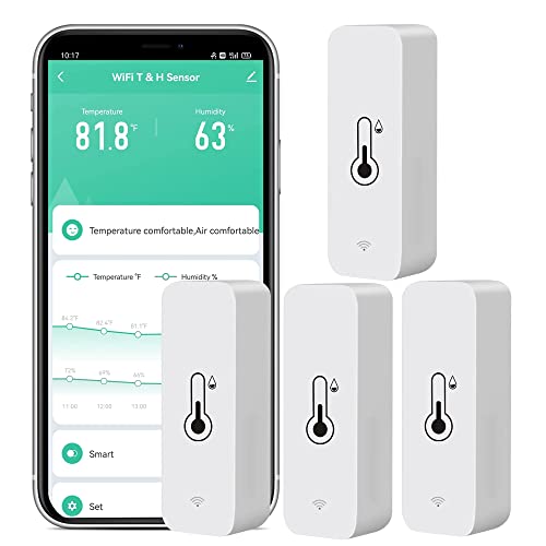 4 Pack WiFi Temperature Humidity Sensor Wireless Temperature - SENCKIT Official Imagery - 1