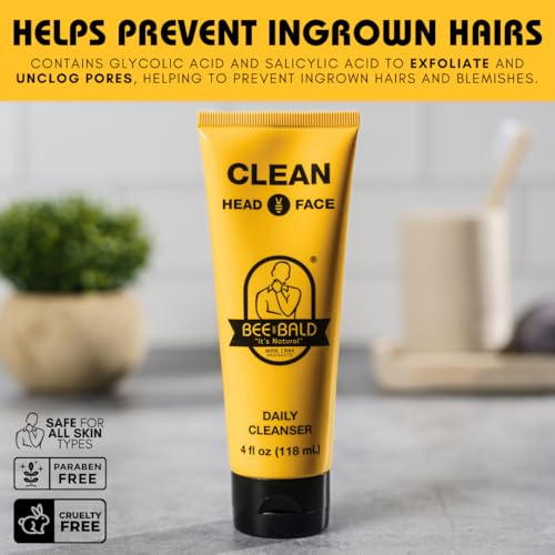 Bee Bald CLEAN Daily Head Care & Scalp Cleanser, Face Wash For - Product Imagery