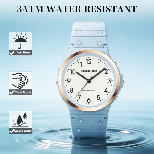 GOLDEN HOUR Minimalist Women's Analog Quartz Watches with Arabic - Product Imagery