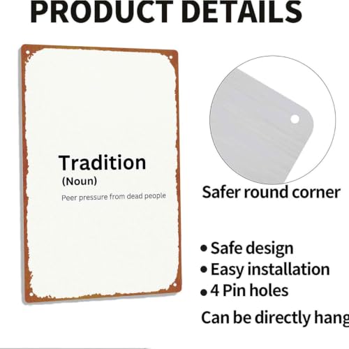 8x12 Inch Aluminum Funny Definition Wall Sign, Humorous - Product Imagery