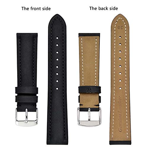 BISONSTRAP Watch Strap, Vintage Leather Replacement Bracelet, - Product Imagery